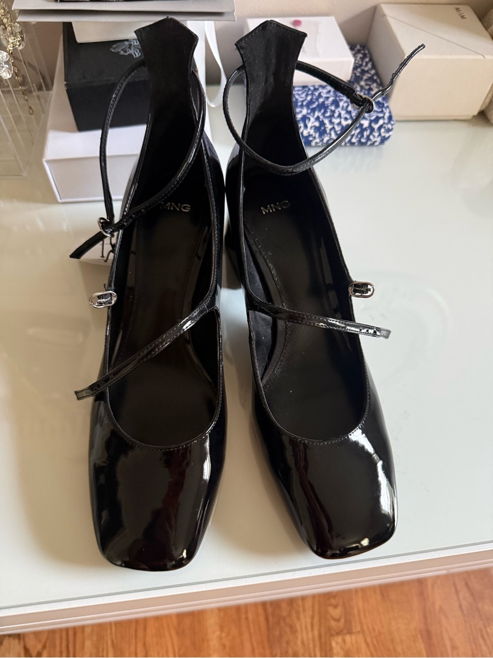 Mango Black Patent Ankle-Strap Maryjane’s
